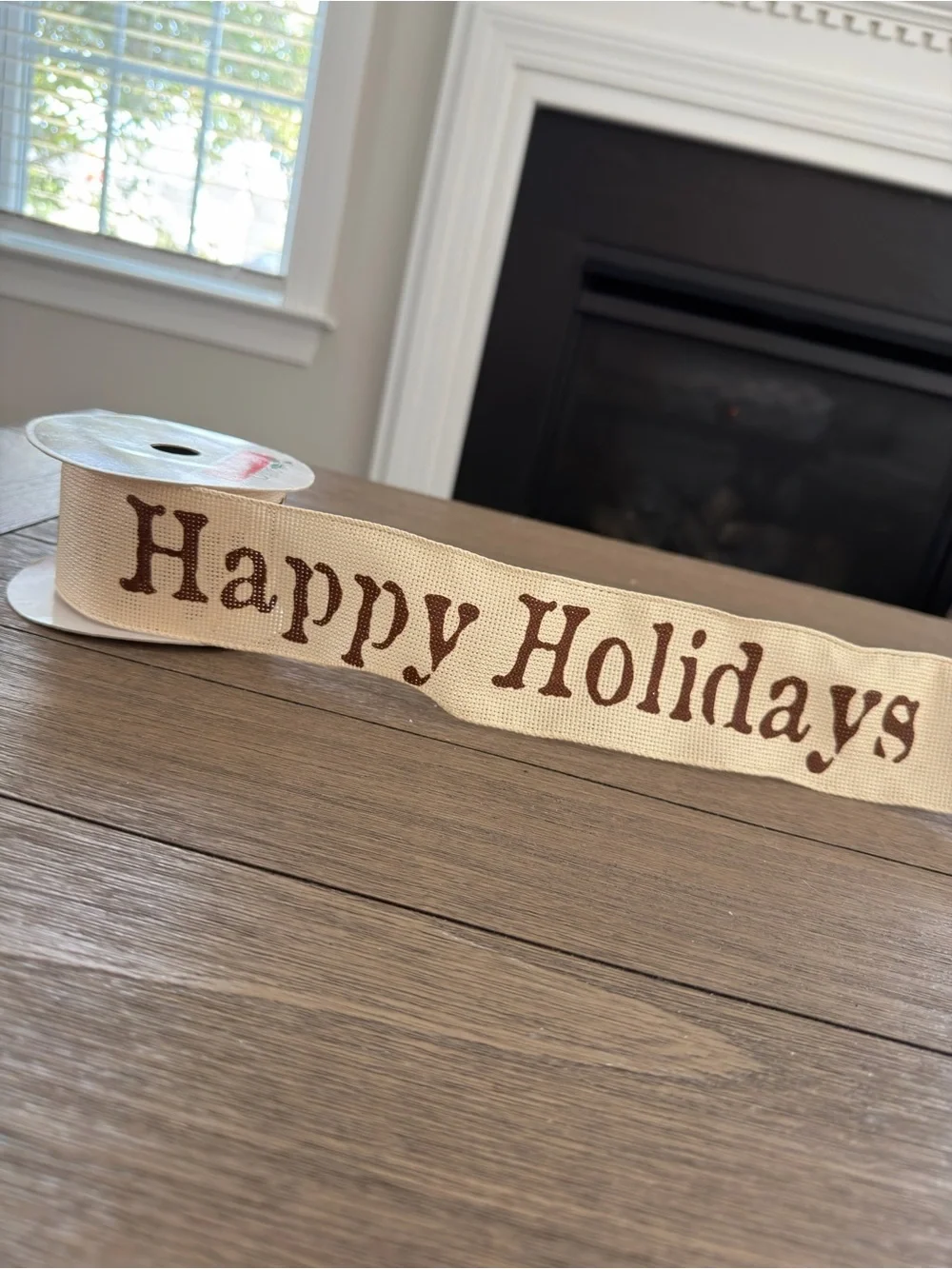Celebrate It Burlap Holiday Ribbon - Natural, Brown, Red & Green